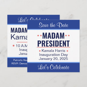 Mevrouw President Kamala Harris Inhuldiging Save The Date