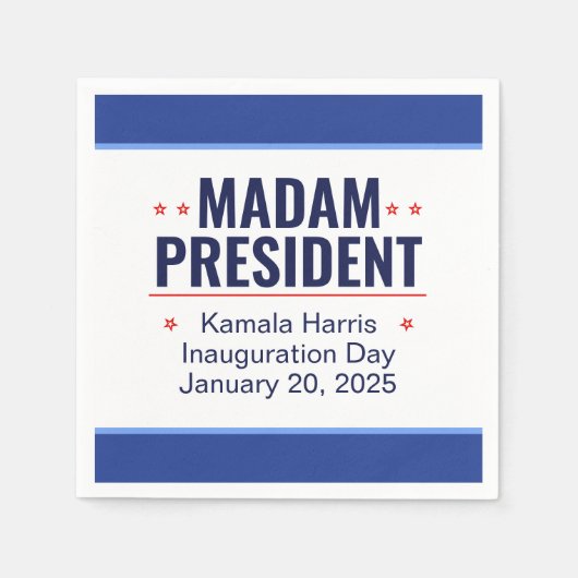 Mevrouw President Kamala Harris Inhuldiging Servet (Voorkant)