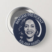 Mevrouw President Kamala Harris Ronde Button 7,6 Cm (Voorkant /achterkant)