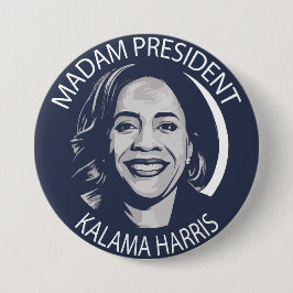 Mevrouw President Kamala Harris Ronde Button 7,6 Cm