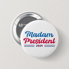 Mevrouw President Kamala Harris Typografische verk Ronde Button 5,7 Cm