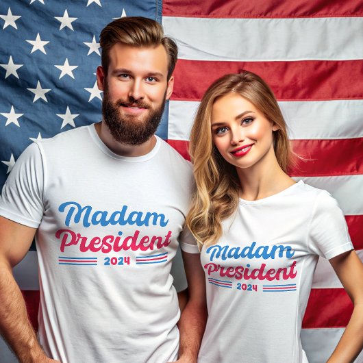 Mevrouw President Kamala Harris Typografische verk T-shirt