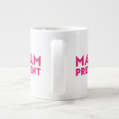 Mevrouw President, moderne hot pink typografie Grote Koffiekop (Achterkant)