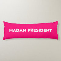 Mevrouw President moderne typografie hot pink