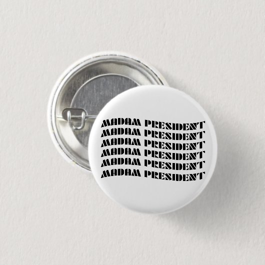 Mevrouw President Ronde Button 3,2 Cm (Voorkant /achterkant)