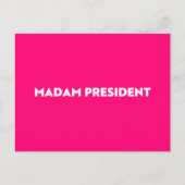 Mevrouw President typografie minimalistisch modern Briefkaart (Voorkant)