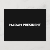 Mevrouw President typografie minimalistisch modern Briefkaart (Voorkant)