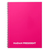 Mevrouw President typografie minimalistische hot p Notitieboek (Voorkant)