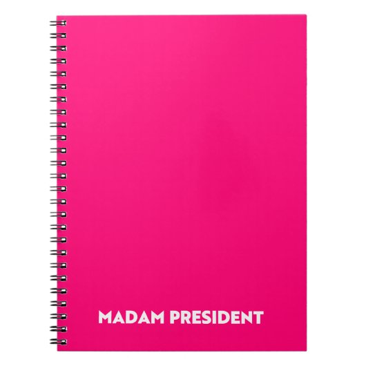 Mevrouw President typografie minimalistische hot p Notitieboek (Voorkant)