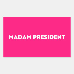 Mevrouw President typografie minimalistische hot p Rechthoekige Sticker