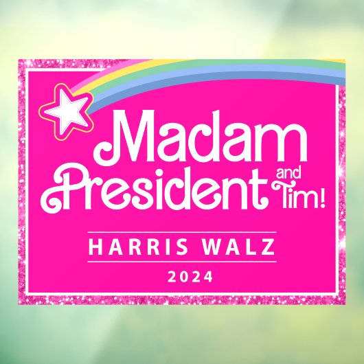 Mevrouw President Window Cling Sticker Kamala Harr (Vel 3)