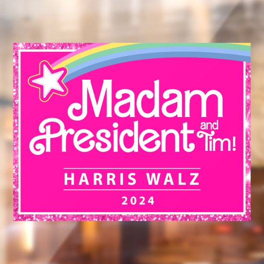 Mevrouw President Window Cling Sticker Kamala Harr (Vel 2)