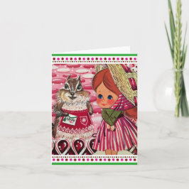 Mevrouw Riddle bezoekt mevrouw Elizabeth Note Card Feestdagen Kaart