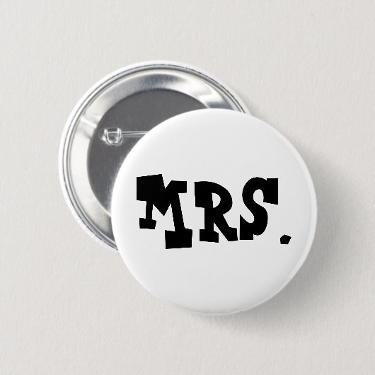 Mevrouw Ronde Button 5,7 Cm (Voorkant /achterkant)