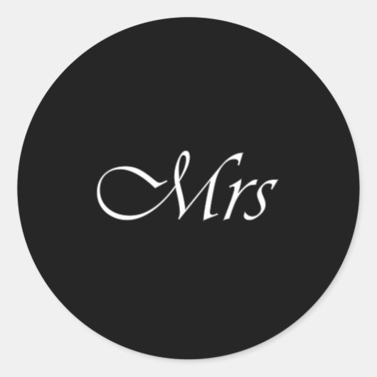 Mevrouw Ronde Sticker (Voorkant)