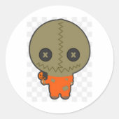 Mevrouw Sam Ronde Sticker (Voorkant)