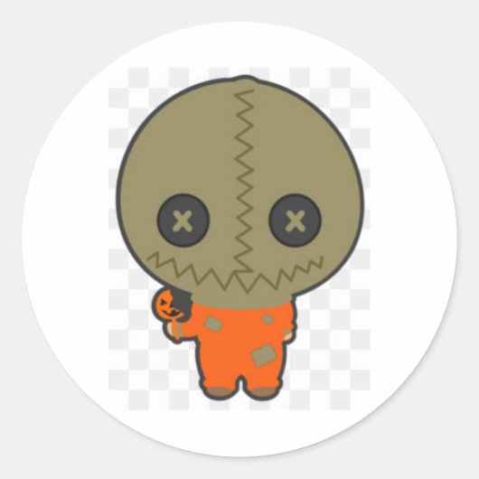 Mevrouw Sam Ronde Sticker (Voorkant)