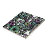 Mevrouw Sandman, florale schedel Tegeltje (Zijkant)