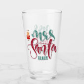 Mevrouw Santa Claus Glas (Voorkant)