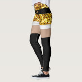 Mevrouw Santa Claus Gold glitter Leggings (Links)