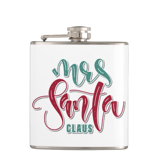 Mevrouw Santa Claus Heupfles (Voorkant)