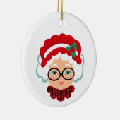 Mevrouw Santa Claus Keramisch Ornament (Rechts)