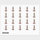 Mevrouw Santa Claus Kerst stickers (Vel)
