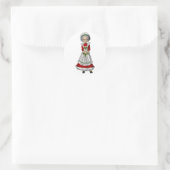 Mevrouw Santa Claus Kerst stickers (Tas)