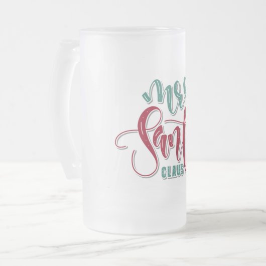 Mevrouw Santa Claus Matglas Bierpul (Voorkant links)