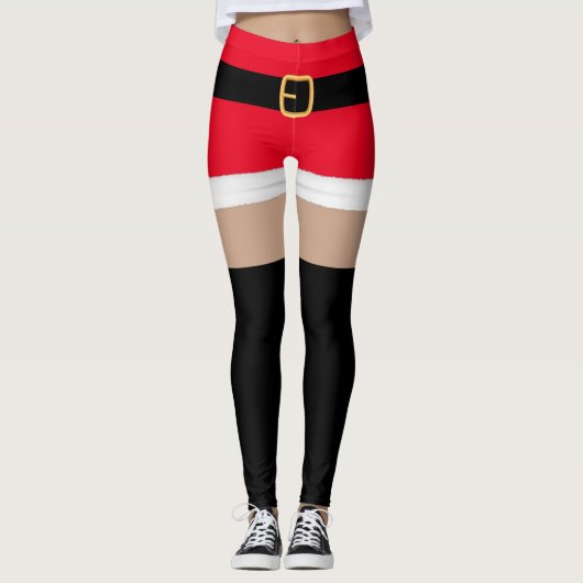 Mevrouw Santa Claus Red sexy Leggings (Voorkant)