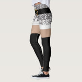 Mevrouw Santa Claus Silver glitter Leggings (Links)