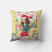 Mevrouw Santa Kerstmis Notenkraker Cookies Keuken Kussen (Achterkant)