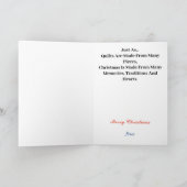 Mevrouw Santa met het Wenskaart van de Kerstquilt Feestdagen Kaart (Binnen)