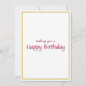 Mevrouw Sassy die bubbelgom blaast Gefeliciteerd Kaart (Achterkant)