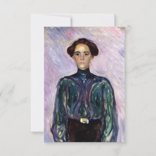Mevrouw Schwarz (van Edvard Munch) Kaart (Voorkant)