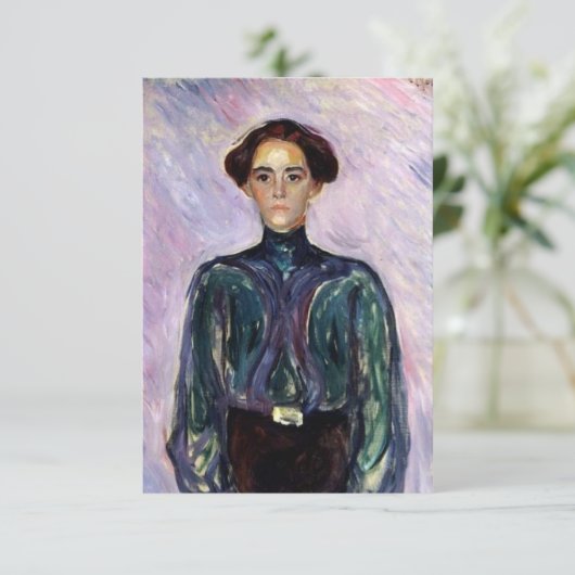 Mevrouw Schwarz (van Edvard Munch) Kaart (Staand voorkant)