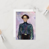 Mevrouw Schwarz (van Edvard Munch) Kaart (Voorkant / Achterkant in situ)