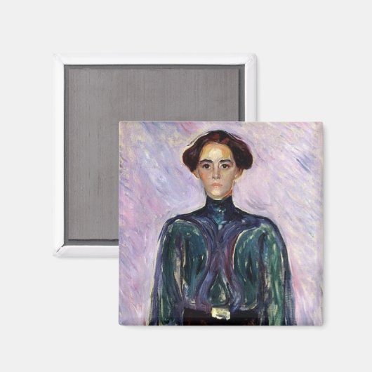 Mevrouw Schwarz (van Edvard Munch) Magneet (Voorkant / Achterkant)