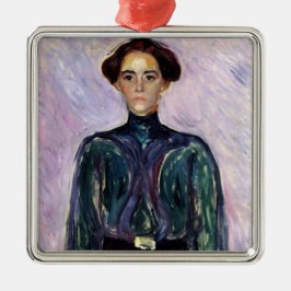 Mevrouw Schwarz (van Edvard Munch) Metalen Ornament