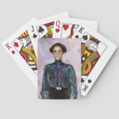 Mevrouw Schwarz (van Edvard Munch) Pokerkaarten (Achterkant)