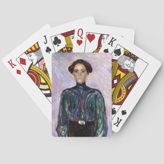 Mevrouw Schwarz (van Edvard Munch) Pokerkaarten (Achterkant)