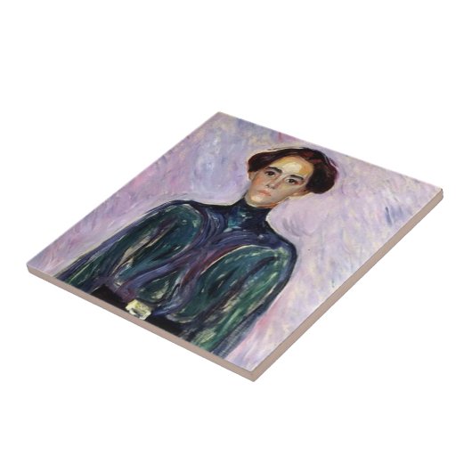 Mevrouw Schwarz (van Edvard Munch) Tegeltje (Zijkant)