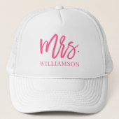 Mevrouw Script Gepersonaliseerd Trucker Pet (Voorkant)