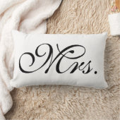 Mevrouw Scroll tekst in zwart-wit Kussen (Deken)