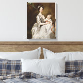 Mevrouw Sharpe en Child, 1731 (olie op doek) Canvas Afdruk (Insitu (Slaapkamer))
