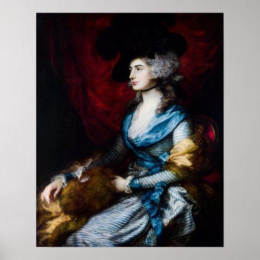 Mevrouw Siddons van Thomas Gainsborough Poster (Voorkant)