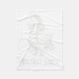 Mevrouw Silly Goose Grappige Trouwjurk Verloving Fleece Deken