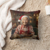 Mevrouw Sinterklaas bakt cake Kussen (Deken)