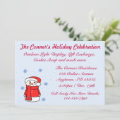 Mevrouw Snowlady Party Invitation Kaart (Staand voorkant)