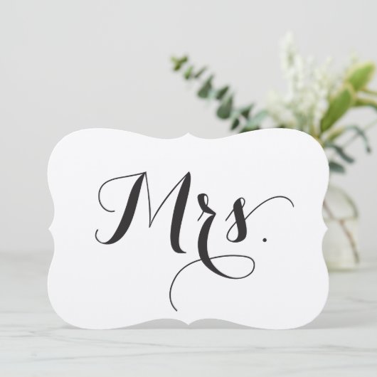 Mevrouw Stoelteken - Bruid en bruidegom Stoelteken Kaart (Staand voorkant)